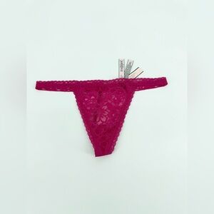 Victoria's Secret Fuchsia Lace Thong